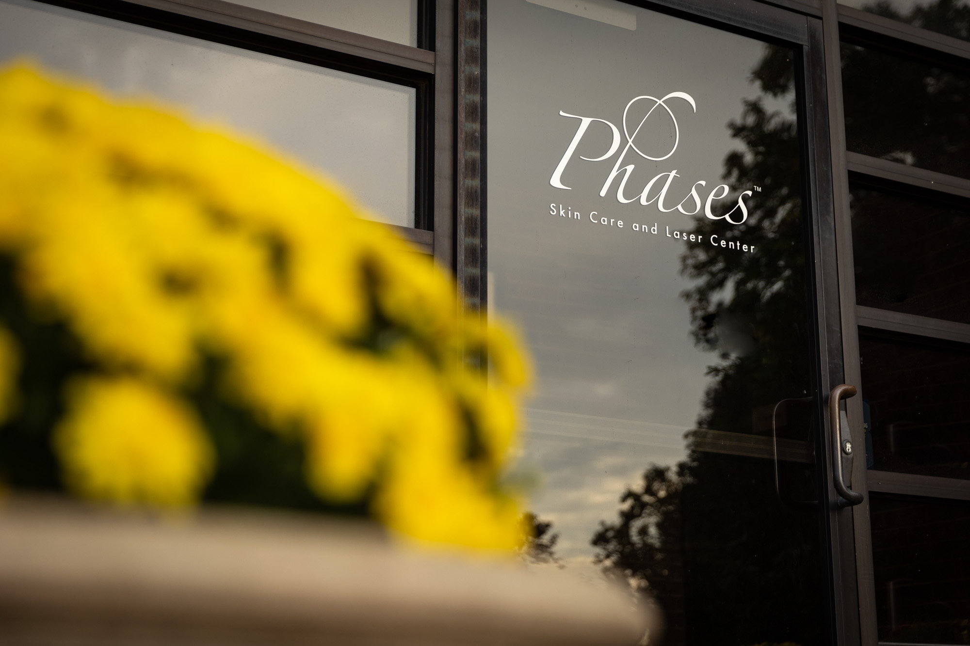The exterior of the Phases Skin Care & Laser Center, where patients can undergo nonsurgical skin tightening in Indiana.
