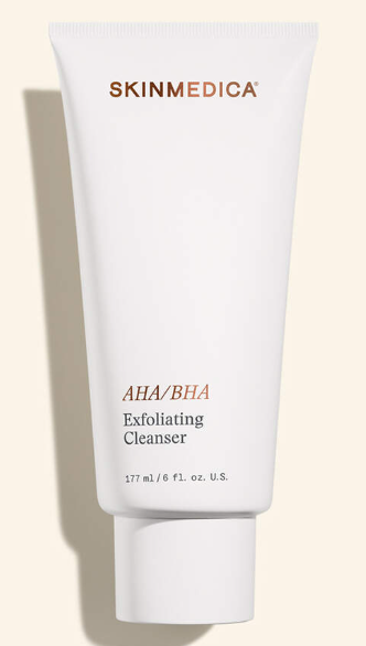 Bottle of SKINMEDICA AHA/BHA exfoliating Cleanser