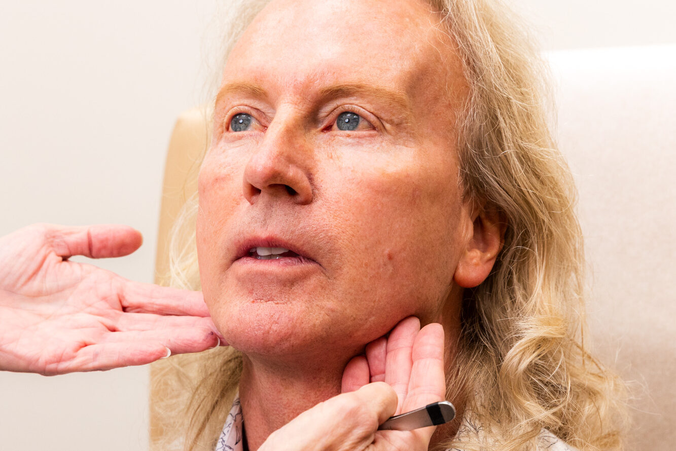 Dr. Turkle consults with a patient to discuss his vision for neck contouring near Westfield.
